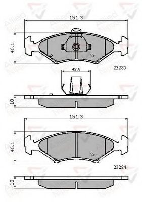 set placute frana,frana disc