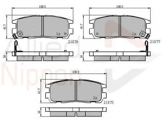 set placute frana,frana disc