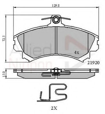 set placute frana,frana disc