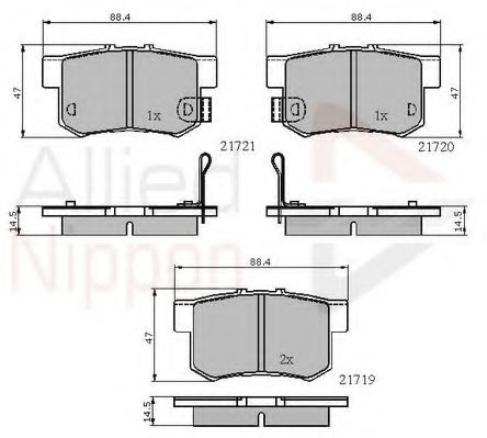 set placute frana,frana disc