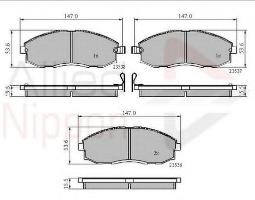 set placute frana,frana disc