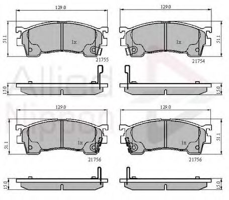 set placute frana,frana disc