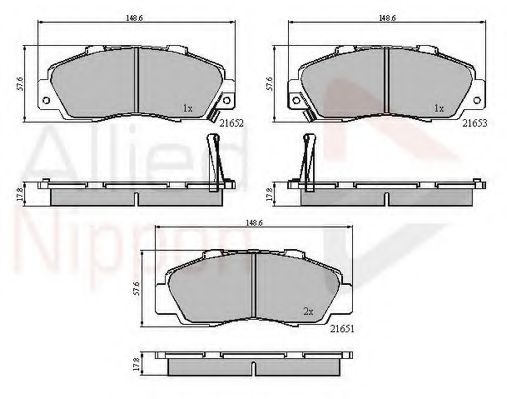 set placute frana,frana disc