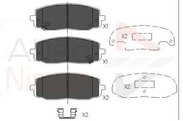 set placute frana,frana disc