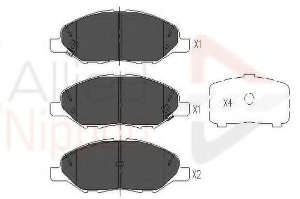 set placute frana,frana disc