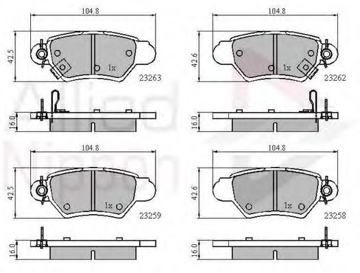 set placute frana,frana disc