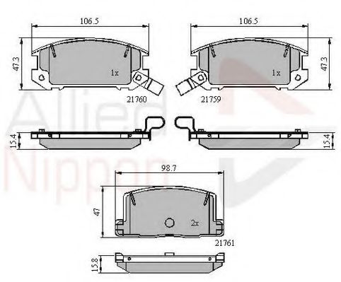 set placute frana,frana disc