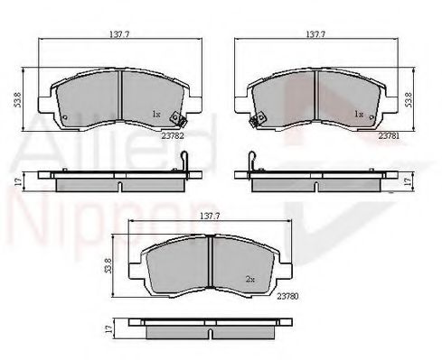 set placute frana,frana disc