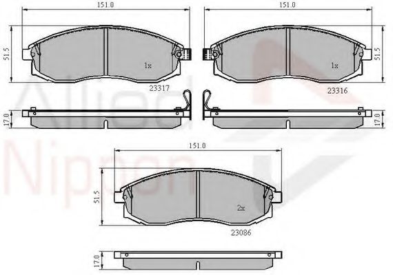 set placute frana,frana disc