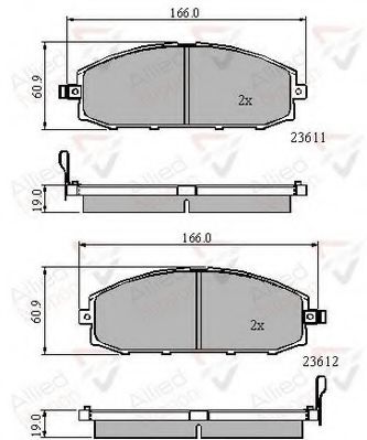 set placute frana,frana disc