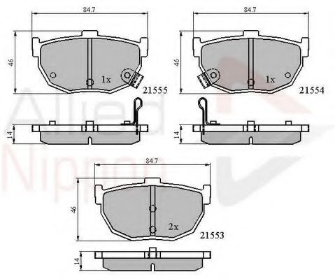 set placute frana,frana disc