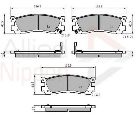 set placute frana,frana disc