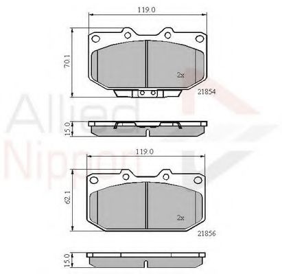 set placute frana,frana disc