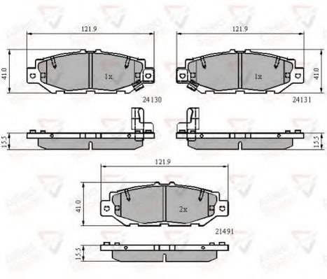 set placute frana,frana disc