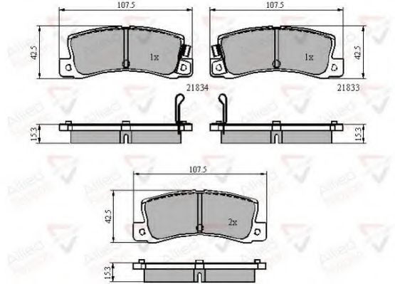 set placute frana,frana disc