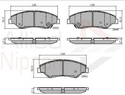 set placute frana,frana disc