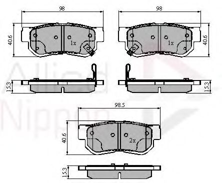 set placute frana,frana disc