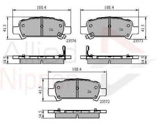 set placute frana,frana disc