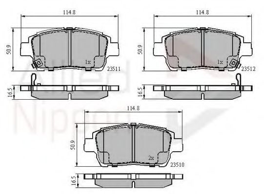 set placute frana,frana disc