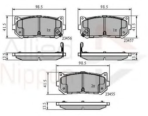 set placute frana,frana disc