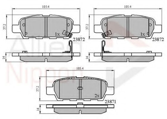 set placute frana,frana disc