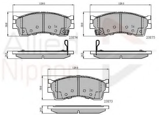 set placute frana,frana disc