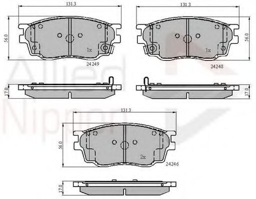 set placute frana,frana disc