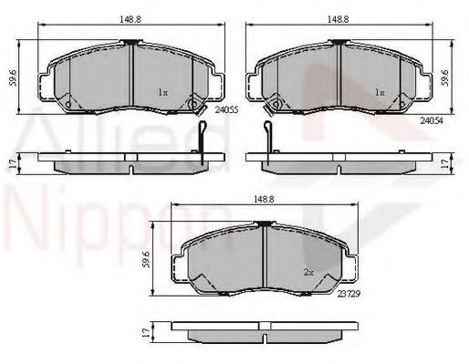 set placute frana,frana disc