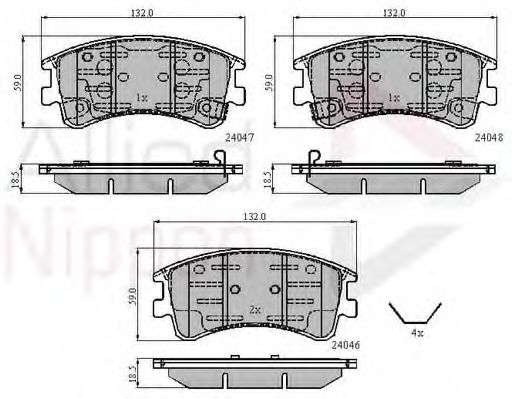 set placute frana,frana disc