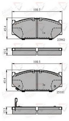 set placute frana,frana disc