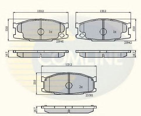 set placute frana,frana disc