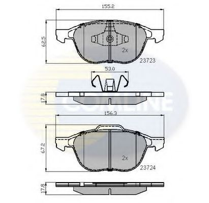 set placute frana,frana disc