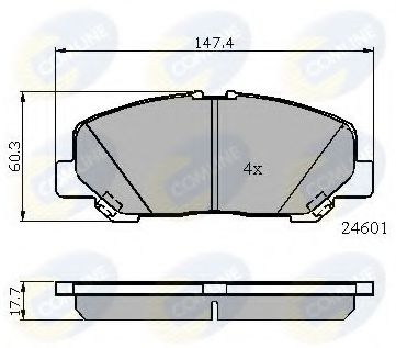 set placute frana,frana disc