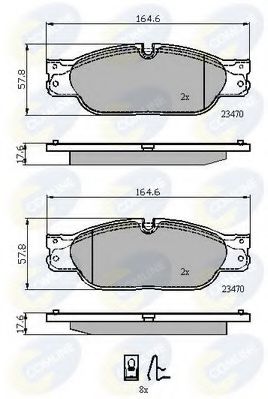 set placute frana,frana disc