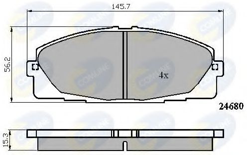 set placute frana,frana disc