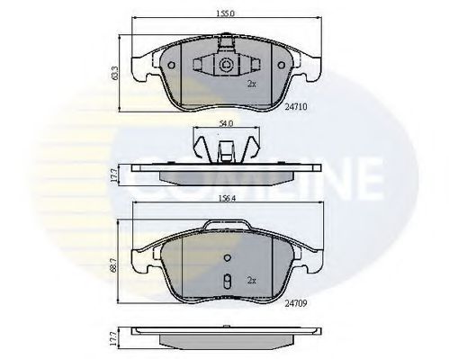 set placute frana,frana disc