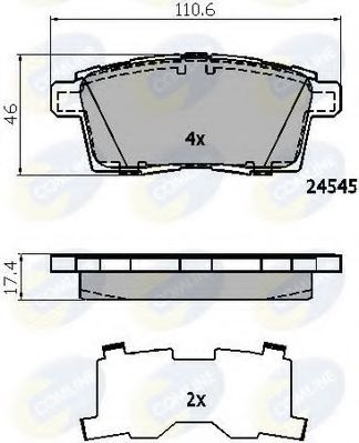 set placute frana,frana disc