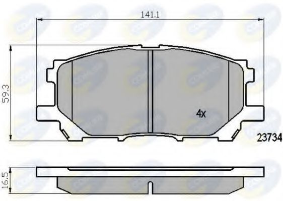 set placute frana,frana disc