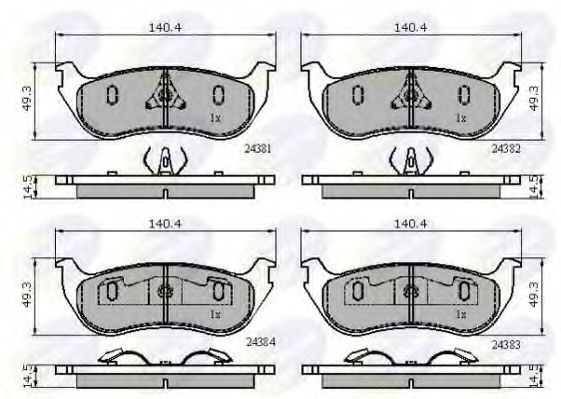 set placute frana,frana disc