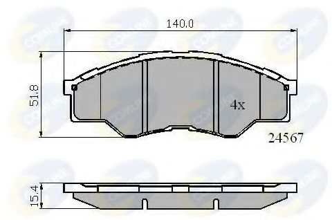 set placute frana,frana disc