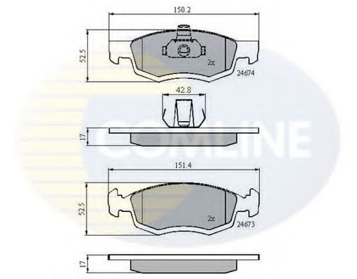 set placute frana,frana disc