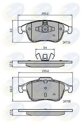 set placute frana,frana disc