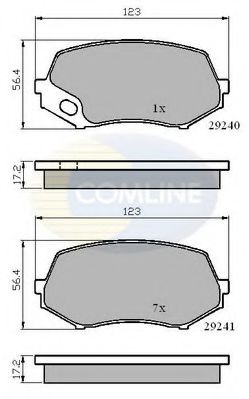 set placute frana,frana disc