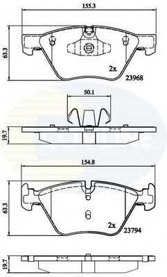 set placute frana,frana disc