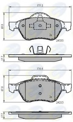 set placute frana,frana disc