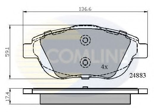 set placute frana,frana disc