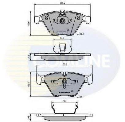 set placute frana,frana disc