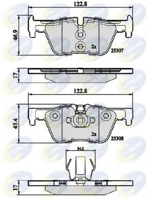 set placute frana,frana disc