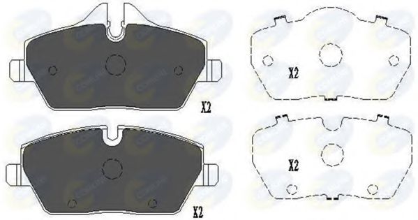 set placute frana,frana disc