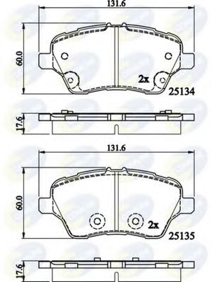 set placute frana,frana disc